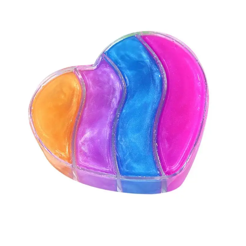 Хрустальная глина в форме сердца резиновая грязевая умная жвачка для рук