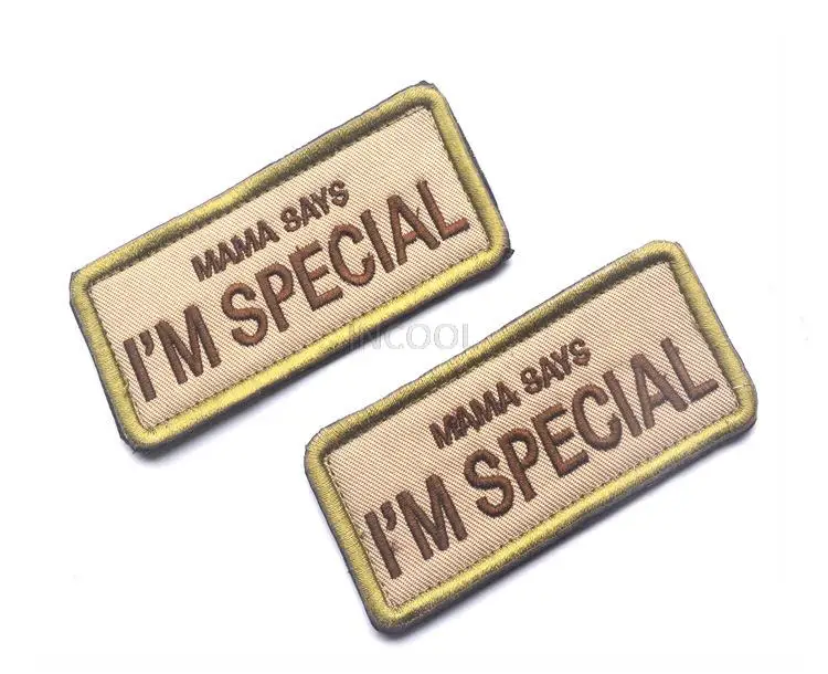 MAMA SAYS I'M SPECIAL Military Patch Morale Patch 3D значки тканевые нарукавные значки-наклейки