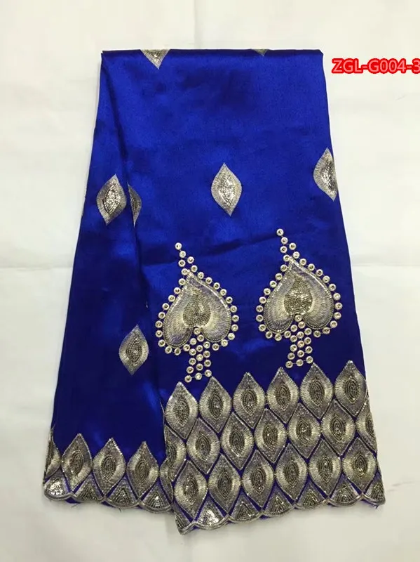 White&ampgold indian George Lace Fabric raw silk Georges with beads and stones African Wedding Nigeria | Дом и сад