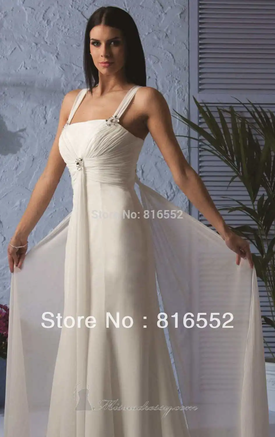 New Arrival 2014 style-RU00106 Vestido De Noiva Beach Ruched Chiffon White Gown wedding dress | Свадьбы и торжества