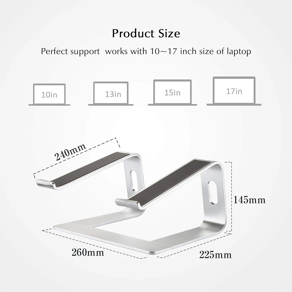 Laptop Stand Portable Aluminum Lapdesk Office Lapdesks Ergonomic Notebook Stands for Macbook Cooling Pad Bracket Holder | Компьютеры и