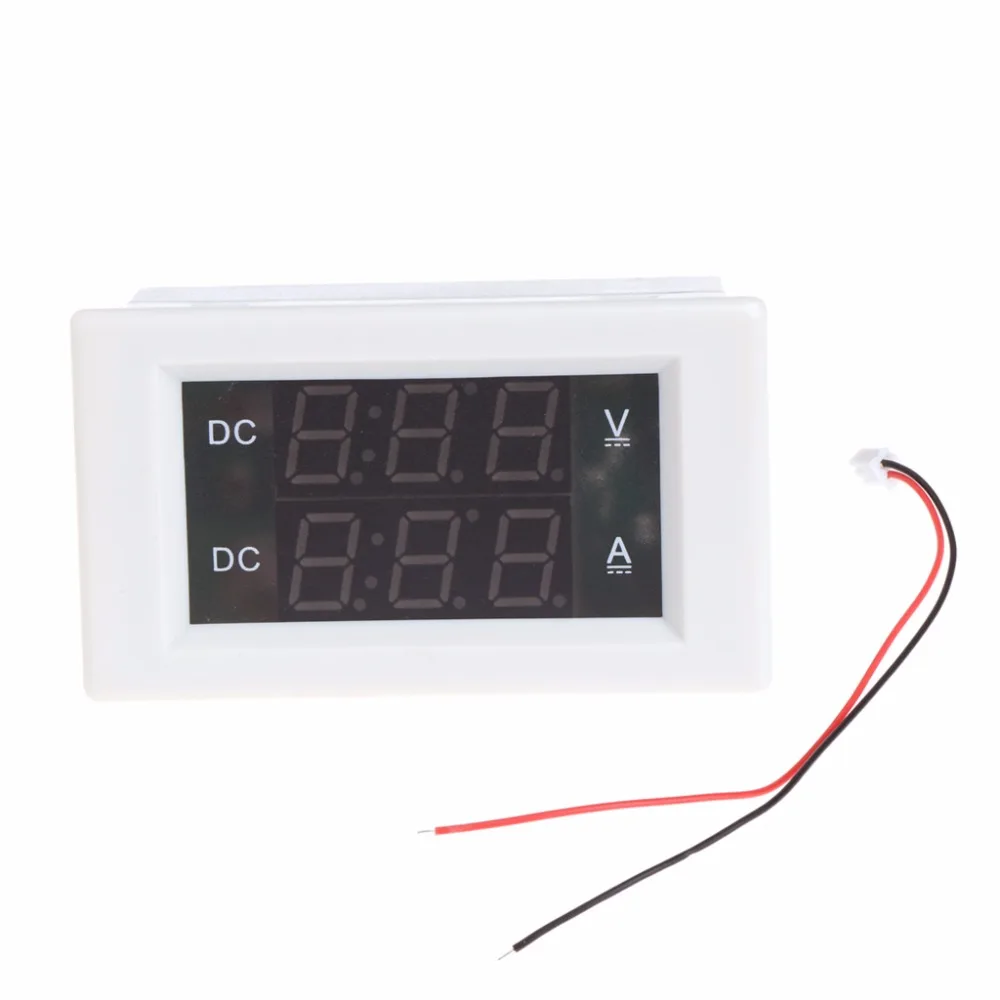 Цифровой вольтметр постоянного тока 100 в 20A двойной Амперметр Вольтметр Манометр