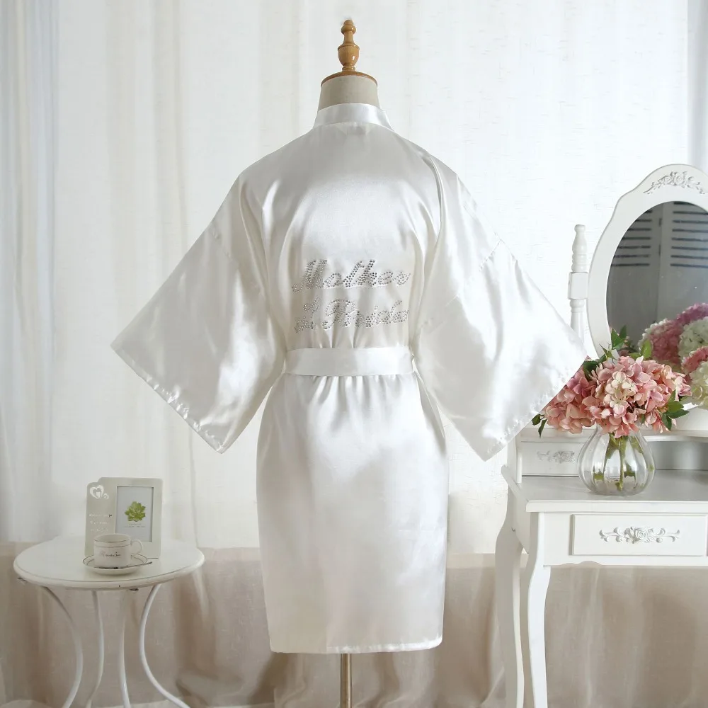 Пикантное женское атласное кимоно однотонное свадебное короткое платье матери
