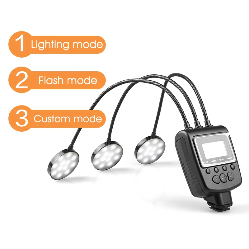 capsaver ML-3D Macro LED Ring Flash Light Speedlite for Pentax Canon Nikon Olympus Camera Close-up Flashlight 31GN 5500K 36 LEDs |