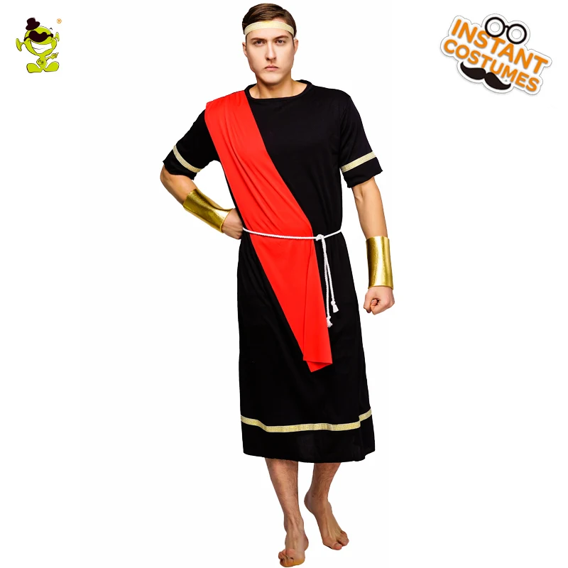 Женский и мужской костюм Цезарь Тога нарядное платье на Хэллоуин Костюм Принца