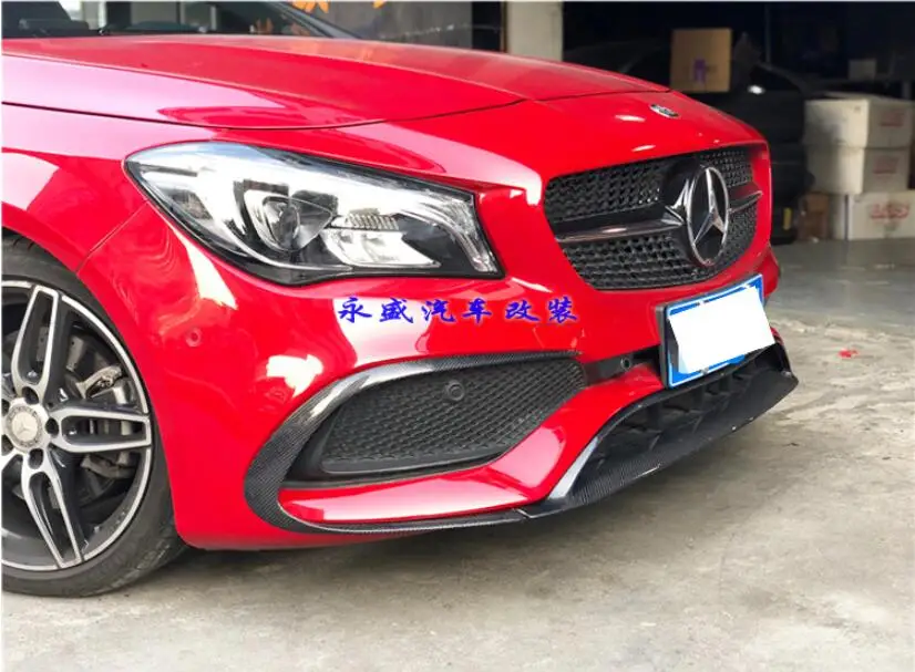 Автомобильный спойлер из углеродного волокна для переднего бампера для Benz W117 CLA200 CLA220 CLA260 CLA45 CLA-Class