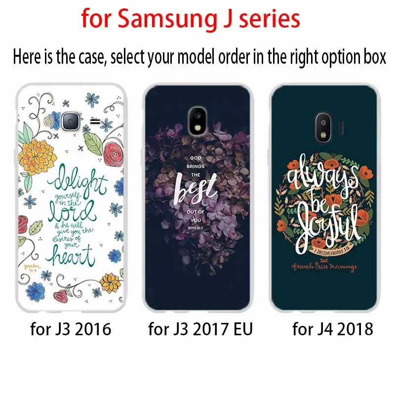 Телефон для Samsung Galaxy J6 J4 Plus J8 J3 J7 2018 J5 j7 2017 2016 j6 Prime чехол Библейский стих Иисус