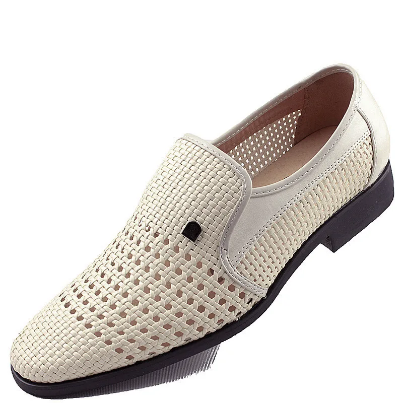 

2018 Brand Summer Men Hollow Out Formal Dress Shoes Men Quality Leather Wedding Loafers Shoes Men Office Business Oxford Shoes