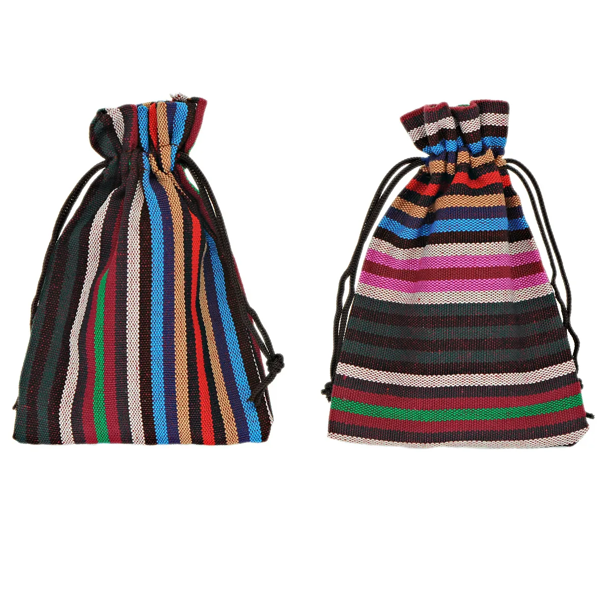 Сумки для упаковки ювелирных изделий LASPERAL 10 шт. цветные тканевые сумки в полоску