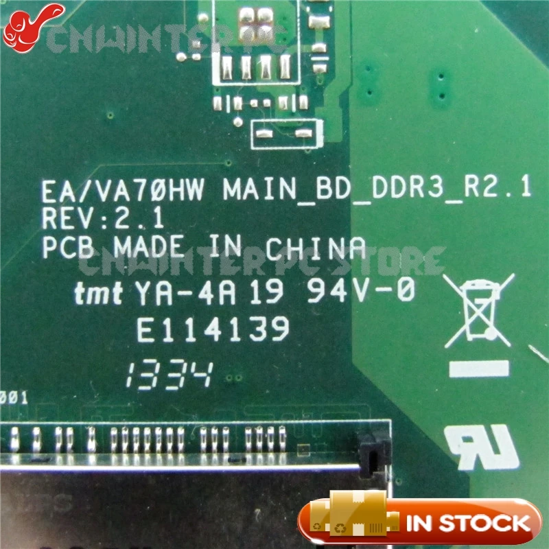 NOKOTION EA/VA70HW MAIN_BD_DDR3_R2.1 для acer aspire V3-772G материнская плата для ноутбука NBMHL11001 HM86 GT820M видеокарта
