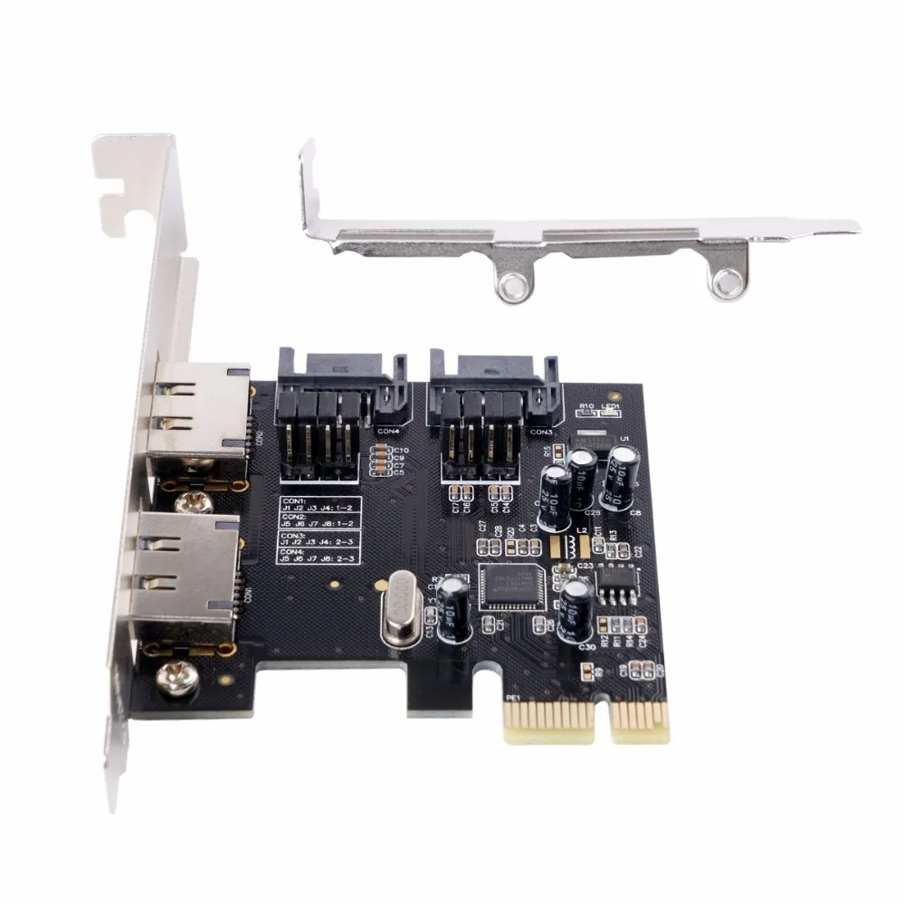 Карта расширения ORICO PCI-E к SATA3.0 и eSATA чип ASM1061 X1 SATA ESATA поддержка 6 Гбит/с протокол NCQ |