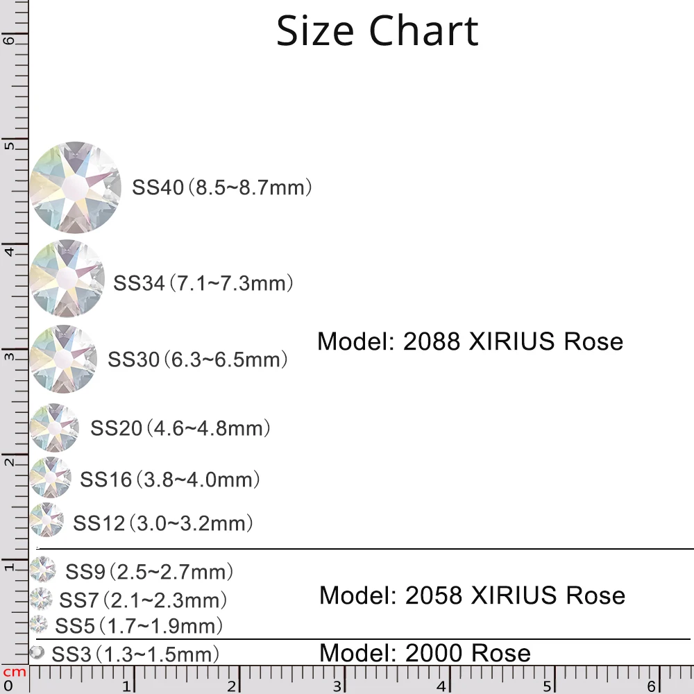 (24 шт.) Оригинальные кристаллы Swarovski 2058 XILION 2088 XIRIUS Rose без горячей фиксации Стразы с