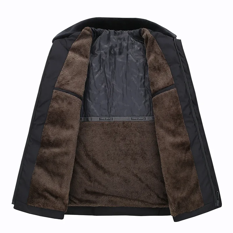 Зимняя теплая куртка для мужчин размера плюс 10xl 8xl 6xl, свободные пальто, повседневное мужское плотное пальто, приталенное повседневное теплое пальто с хлопковой подкладкой