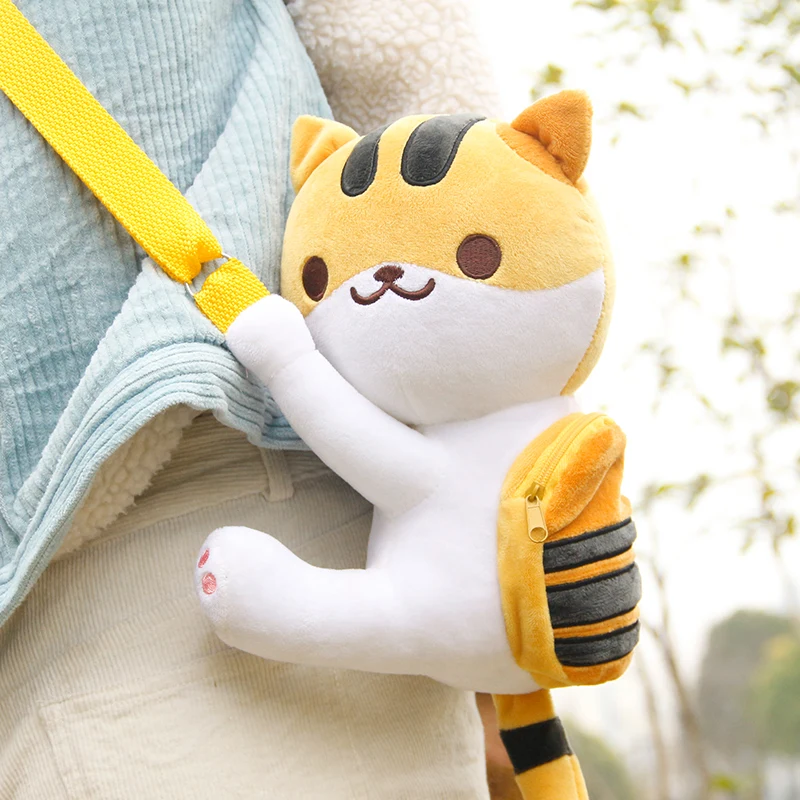 ZHAIDIANSHE милые короткие плюшевые рюкзаки Неко Atsume cat сумка прекрасная девушка