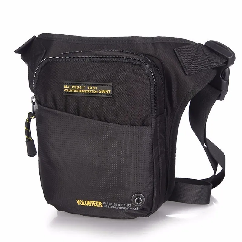 

High Quality Waterproof Nylon Men Hip Bum Fanny Belt Pack Military Cross Body Shoulder Bag Male Waist Chest Leg Drop Bags New