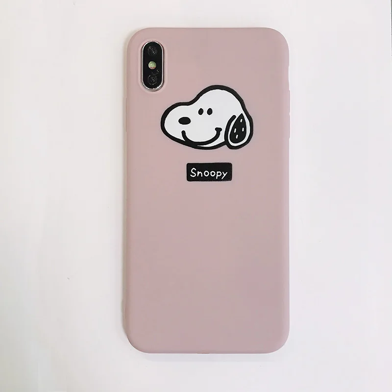 Cute Cartoon Head For iPhone Xs XR Max Mobile Phone Shell iPhone6s 7 8 Plus Doggy Big Soft Protective Case | Мобильные телефоны и