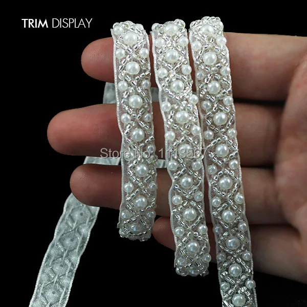 9 ярдов рукоделия искусственный жемчуг вышитая кружевная лента отделка детской