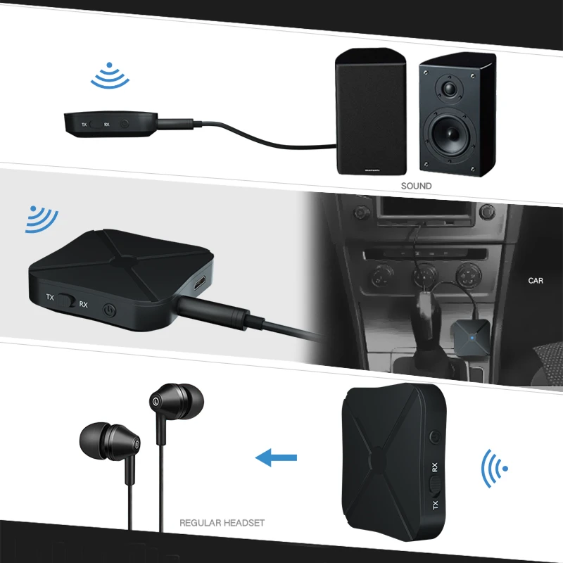 Bluetooth адаптер CALETOP 4 2 в 1 передатчик для ТВ с RCA кабелем беспроводной приемник 3 5 мм