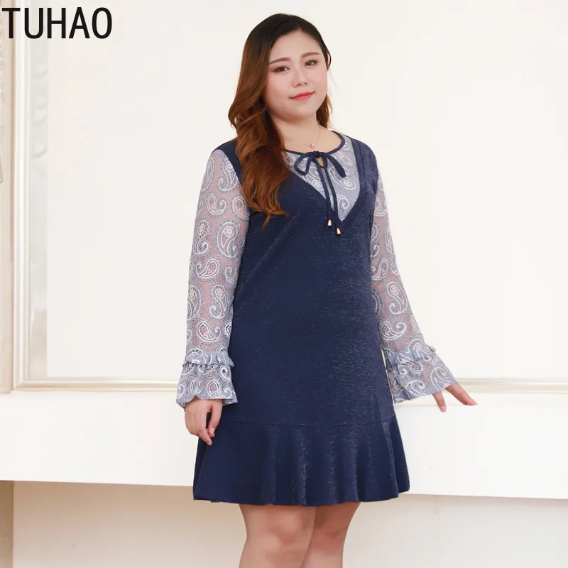 Женское весеннее офисное кружевное комбинированное платье 2019 Femme с