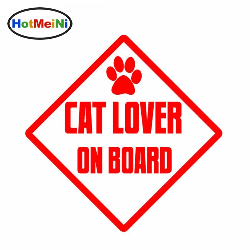 HotMeiNi CAT LOVER ON BOARD виниловый стикер для автомобиля мотоцикла Наклейка 12 см * |