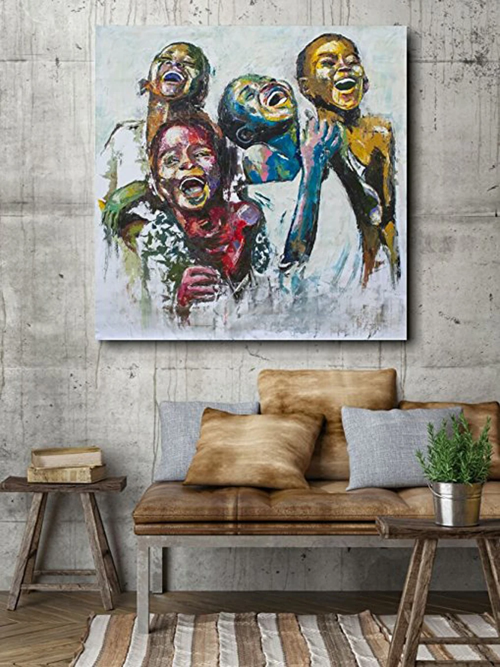 Большой ручной росписью картина маслом портрет холст живопись украшение дома