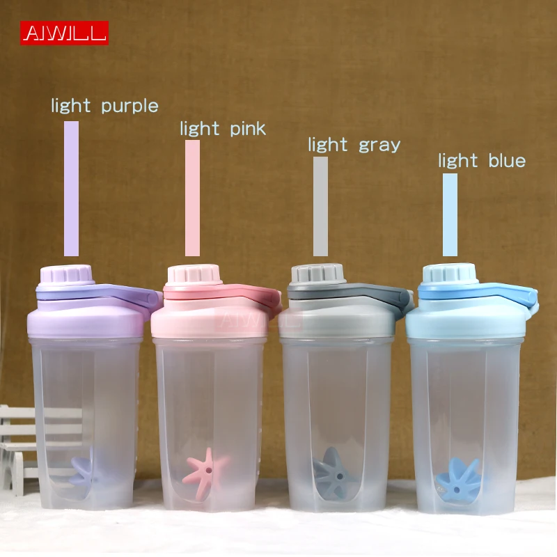 Шейкер бутылка AIWILL с мешочным мячом Спортивная для смешивания протеиновых