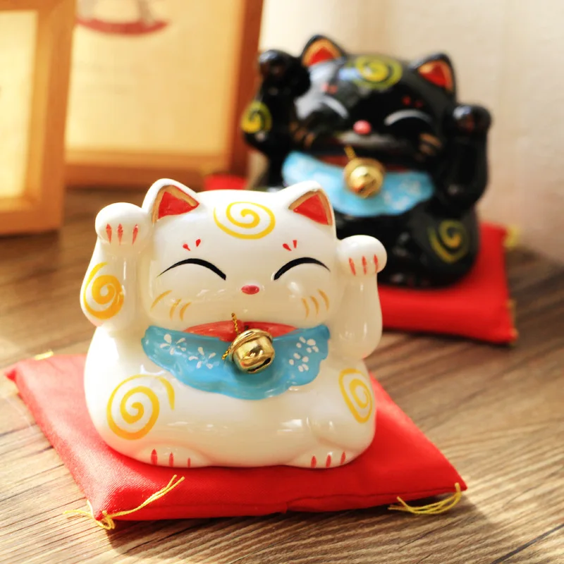Керамика Lucky Cat Копилка фарфоровое украшение фигурка кошки на удачу денежный ящик