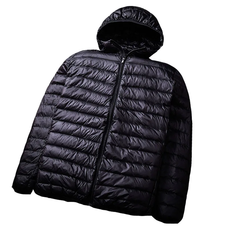 MFERLIER зимние осенние куртки для мужчин 5XL 6XL 7XL 8XL 9XL 10XL размера плюс бюст 163 см Большой размер свободная Мужская парка 6 цветов - Цвет: Черный
