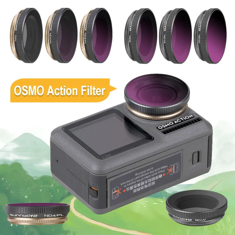 Фильтр для дайвинга CPL Полярный фильтр DJI OSMO Action ND 4 8 16 32 УФ защиты объектива экшн