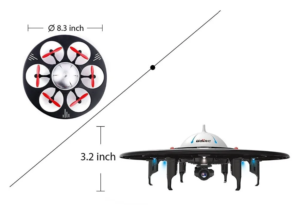 Квадрокоптер UDI RC U845 Wi Fi 2 4 ГГц 6 осевой гироскоп FPV Drone с HD камерой RTF комплект
