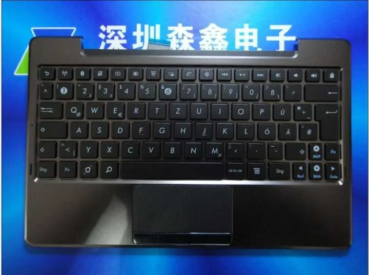 100% новая и оригинальная немецкая клавиатура с корпусом C для ASUS TF101 коричневая