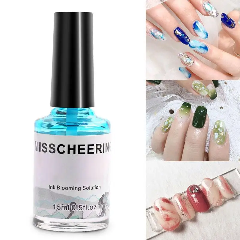 Акварельные чернила для ногтей гель с жидким градиентом 15 мл дизайна мраморным