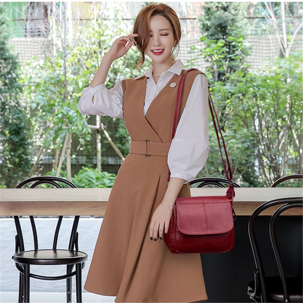 Luxury Brand Leather Messenger Bag Designer Handbag High Qualiry Single Shoulder Bag Women Top-handle Crossbody Bags Tote Bolso