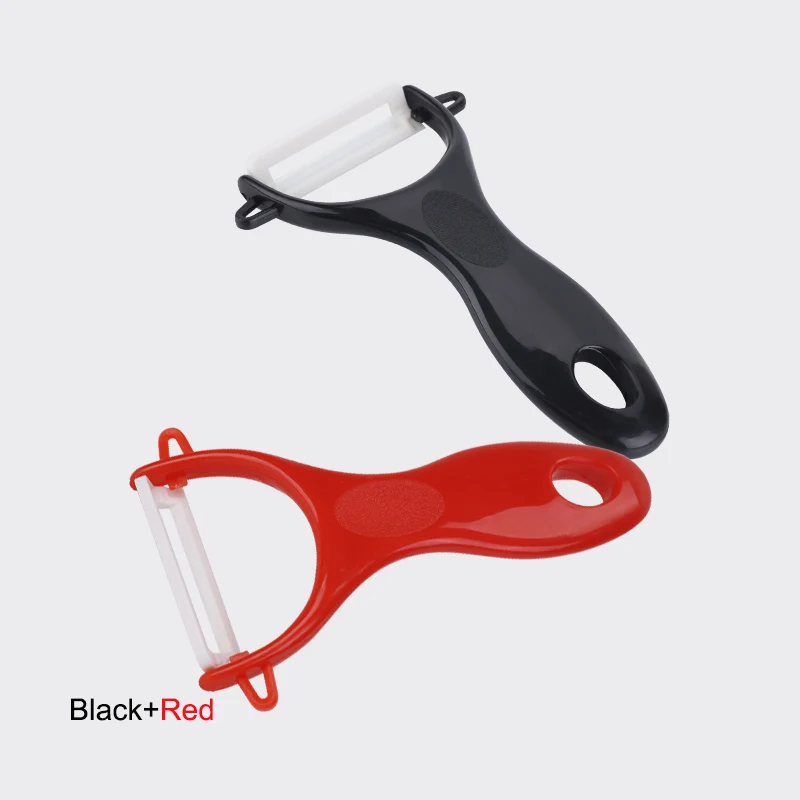 Black Red Овощной фруктовый картофель овощечистка резак бытовой керамический гаджет пилинг портативный домашний кухонный инструмент Аксессуары - Цвет: Black Red