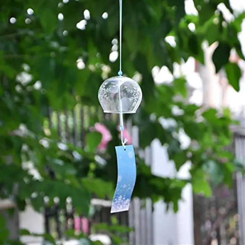 WINOMO Стекло Wind Chime колокол висит украшение Декор Снежинка Blossom узор