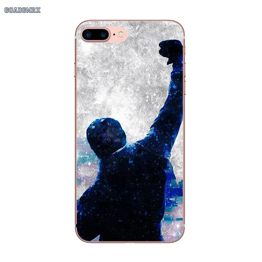 Прозрачные мягкие чехлы для iPhone 6 6S 7 8 Plus X XS MAX XR 4 4S 5 5S SE 5C Rocky Balboa мотивационные слова - Цвет: image 9