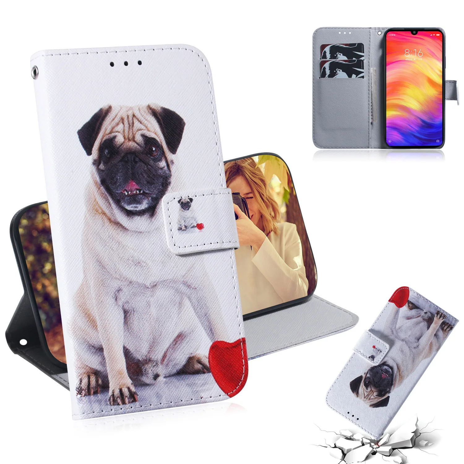 Кожаный чехол-книжка для Fundas Xiaomi Redmi K20 Pro, чехол для Redmi Go Redmi 7A Note7, чехол с рисунком совы, кошелек, чехол для телефона s