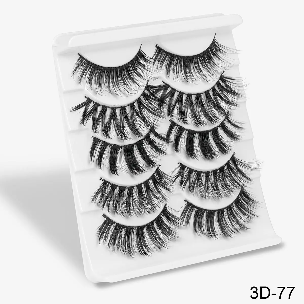 3D77 5 пар 3D искусственная норковая ресницы удлинение ресниц пушистые Густые ресницы мягкие ресницы ручной работы макияж для глаз инструменты для наращивания - Цвет: 3D77