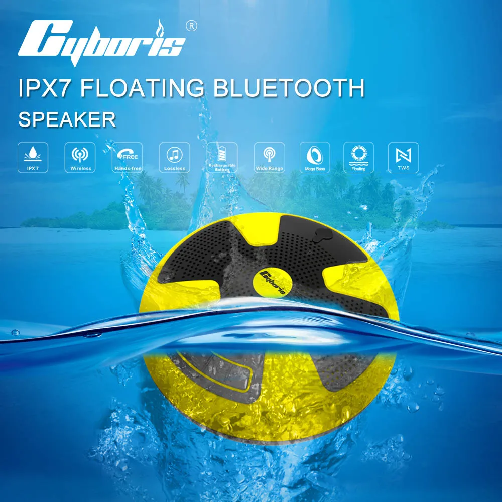 CYBORIS IPX7 двойной 5 Вт плавающий bluetooth динамик для бассейна беспроводной