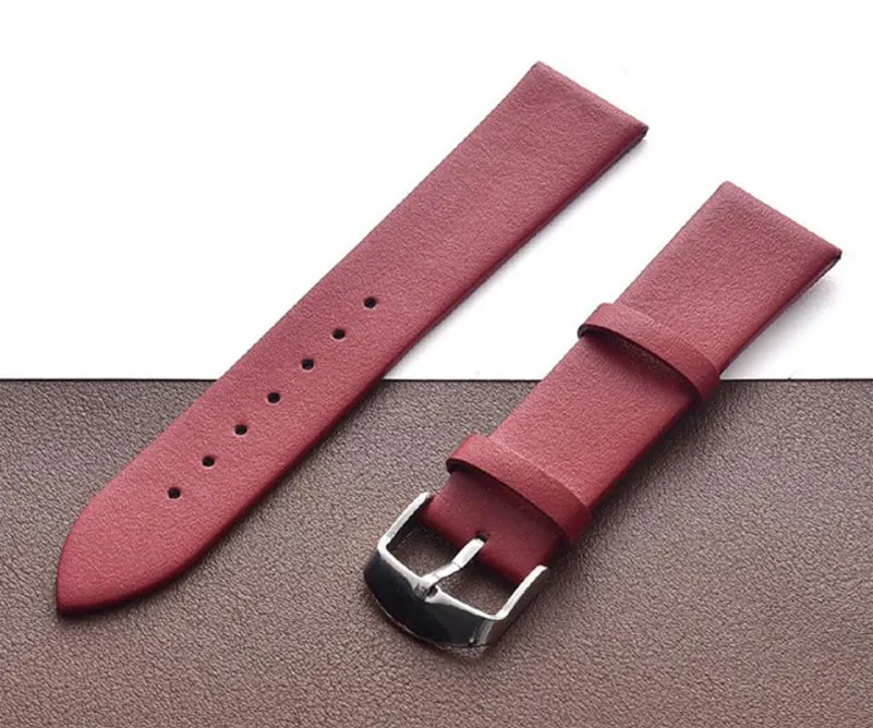 Ремешок из натуральной телячьей кожи для мужских и женских часов Ультратонкий