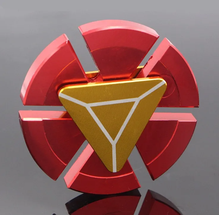 Ручной Спиннер Железный человек EDC Tri Spinner Игрушки непоседы металлический красный