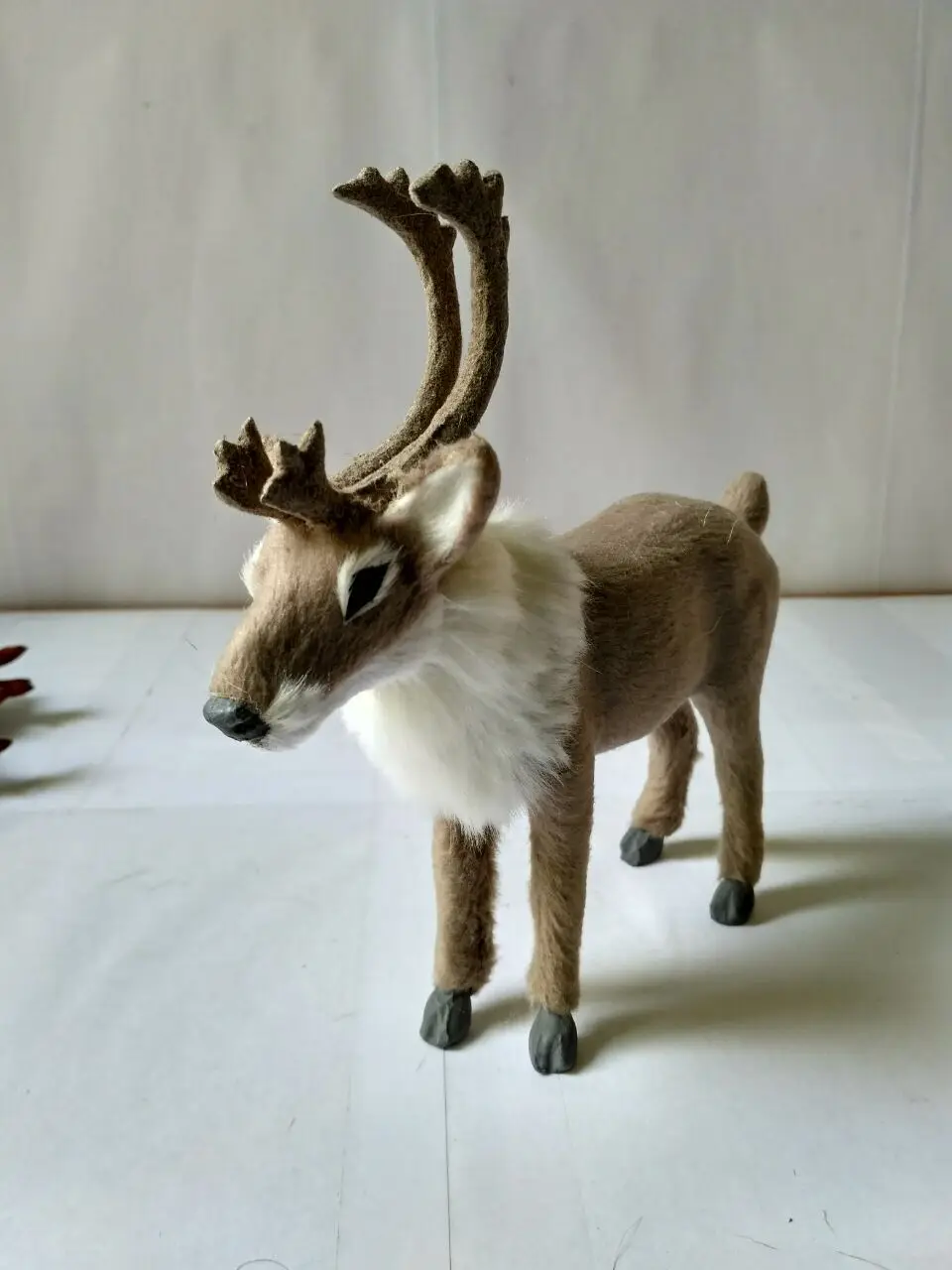 

new simulation reindeer model polyethylene & furs gray elk doll gift about 18x18cm 0683