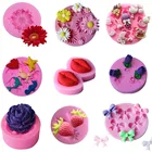 Маленькая силиконовая форма в форме бантацветка, форма для помадки, шоколада, мыла, формы для конфет, тортов, тисненые формы для украшения сахарных цветов, сделай сам, Свадебный декор