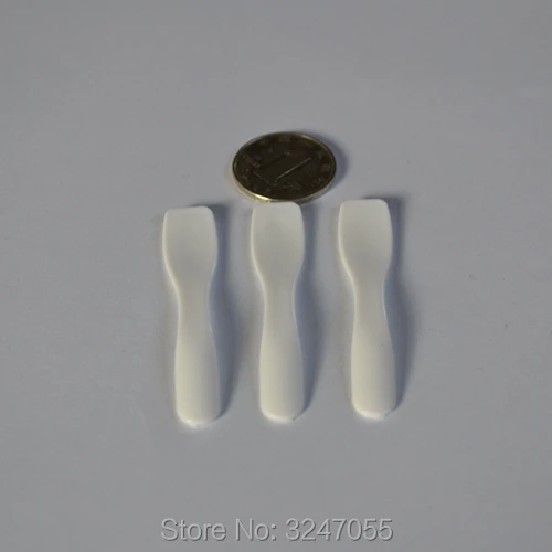 

100pcs/lot 62*12mm Facil Mask Stick Cosmetic Sqatula, DIY Face Mask Spoon,White Plastic Maquillage Makeup Sticks,Mud Mixing Tool