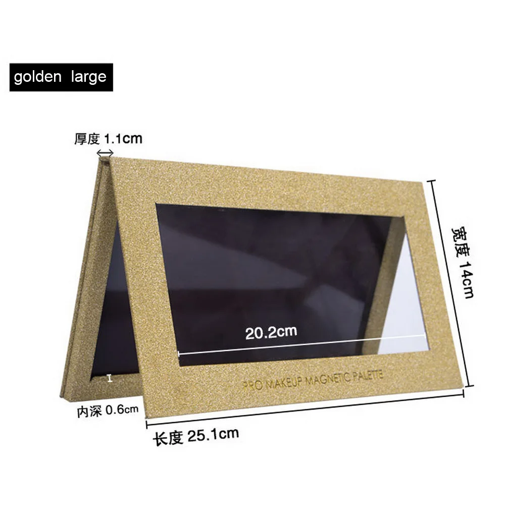 golden large Сменные магнитные тени для век/румяна, Пустая палитра, разнообразие, сделай сам, комбинация, забавная индивидуальная губная помада,, красивый женский набор - Цвет: golden large