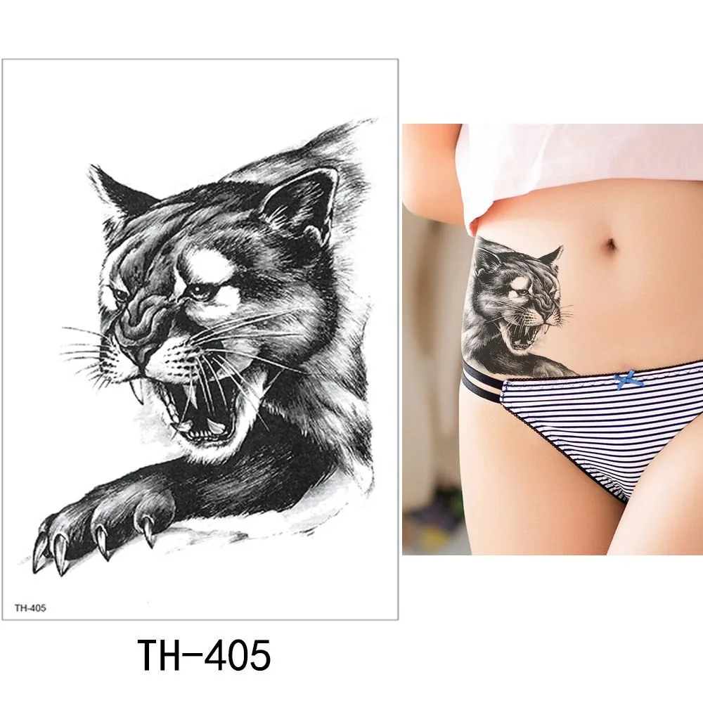 TH-405 Glaryyears 1 лист, временная татуировка, наклейка, модная Татуировка, Лев, флеш-тату, водонепроницаемый, маленькое боди-арт, для мужчин и женщин, TH Link 10 - Цвет: TH-405