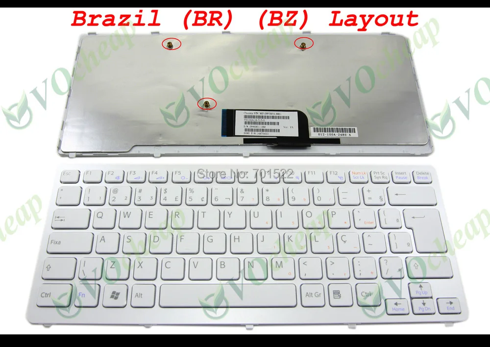 Новая клавиатура для ноутбука Sony Vaio VPC-CW VPC CW VPCCW CW16EC CW18FC CW26EC CW28EC CW2S3C CW2S6C белая с