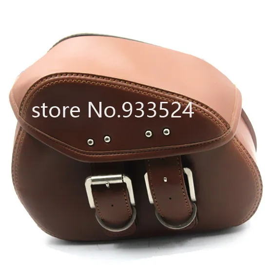 Коричневые из искусственной кожи седельные сумки мотоциклетные багажные