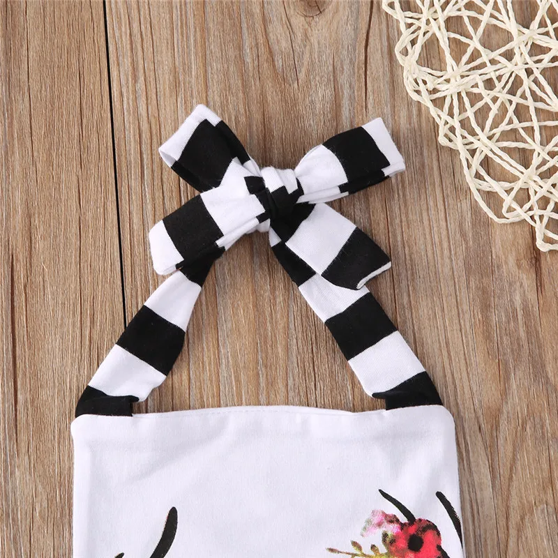 Комбинезон для новорожденных девочек с цветочным принтом оленя боди цельный