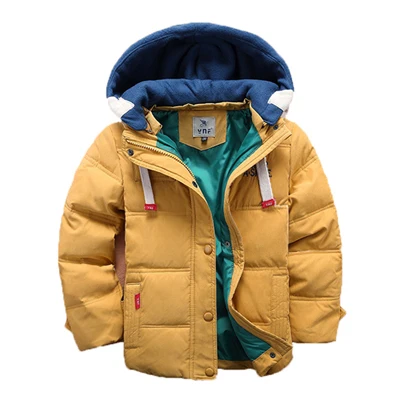 Yellow Benemaker/Детские плотные зимние куртки для девочек; Одежда для мальчиков; От 4 до 12 лет парка; теплые пальто; комбинезоны с капюшоном; Верхняя одежда для детей; JH049 - Цвет: Yellow